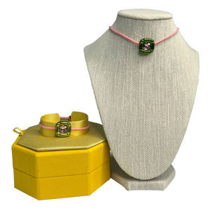 Swarovski Green and Pink Jewelry Set